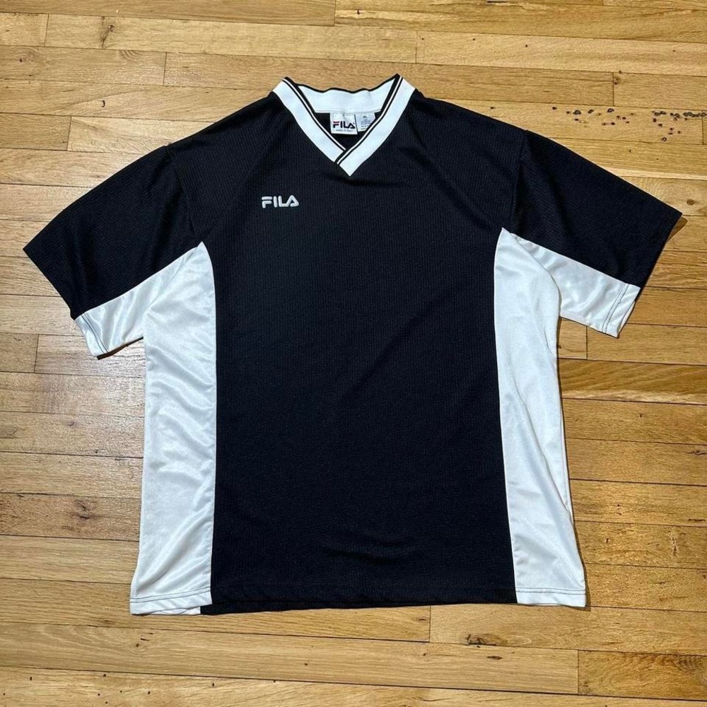 Vintage Fila Black and White Footballβ Jersey